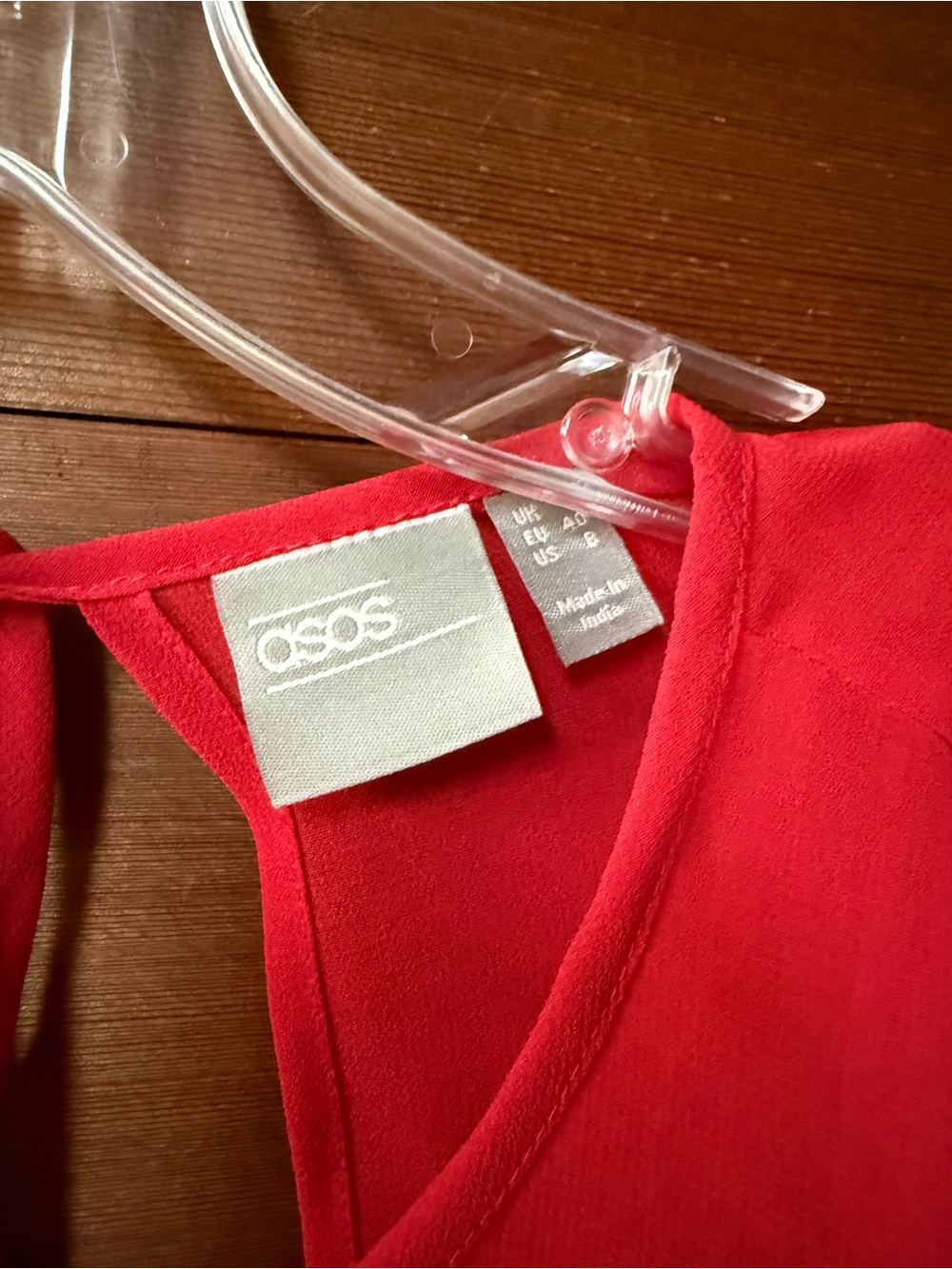 ASOS Red Ruffle Pleated Mini Dress - Picture 4 of 4